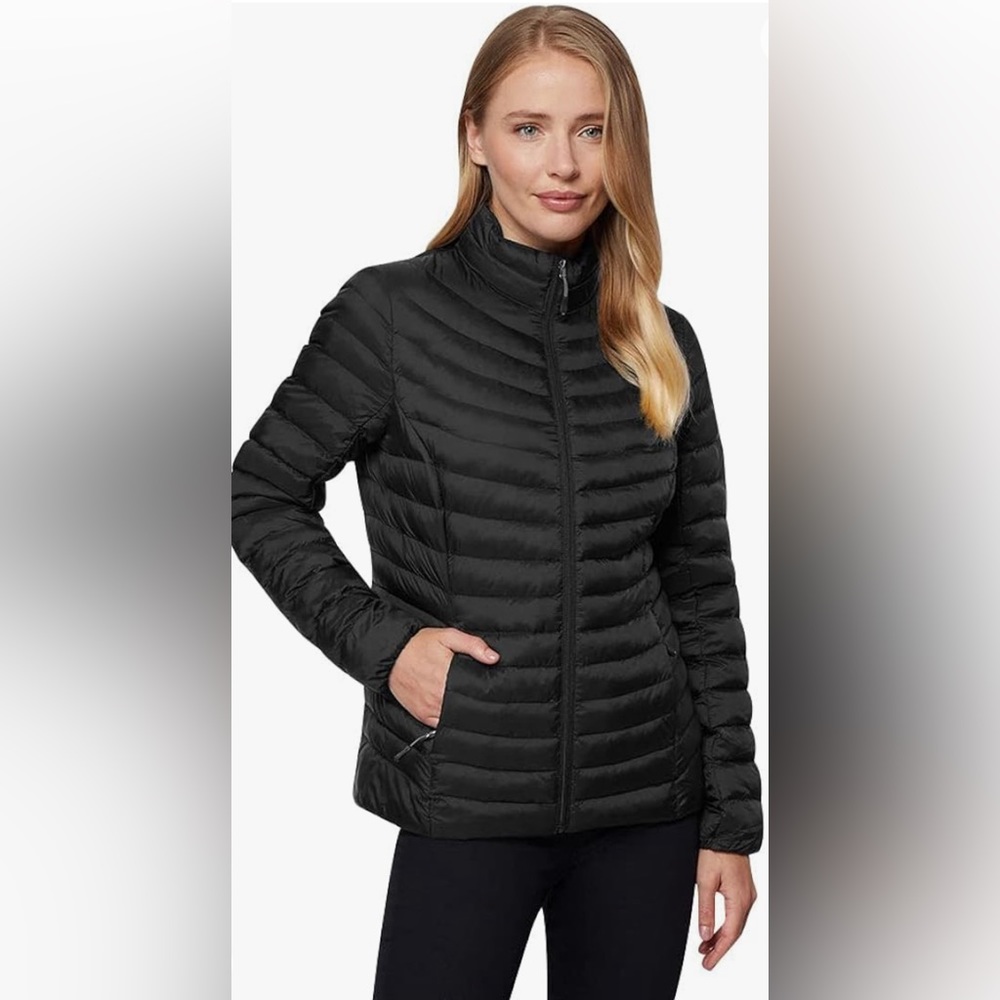32 Degrees Ladies' Ultralight Packable Down Jacket Black NWT